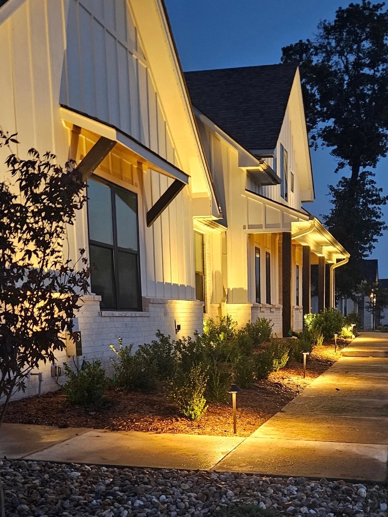 Modern Farmhouse Landscape Lighting Transformation in Tyler, TX