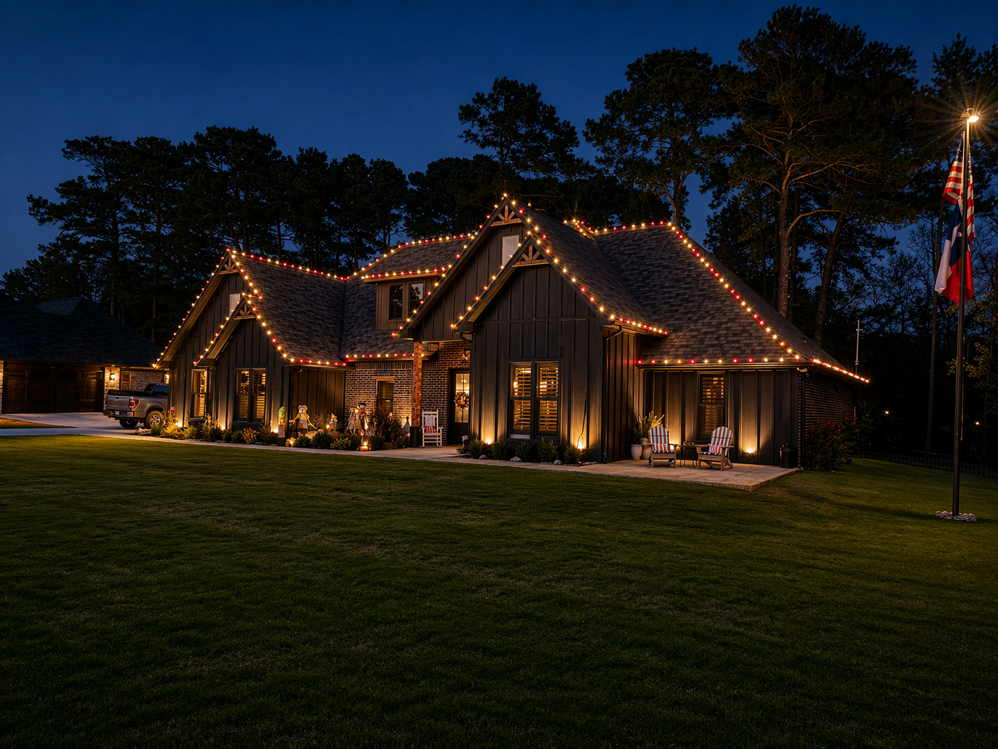 Classic Traditional Christmas Light Installation in Tyler, TX