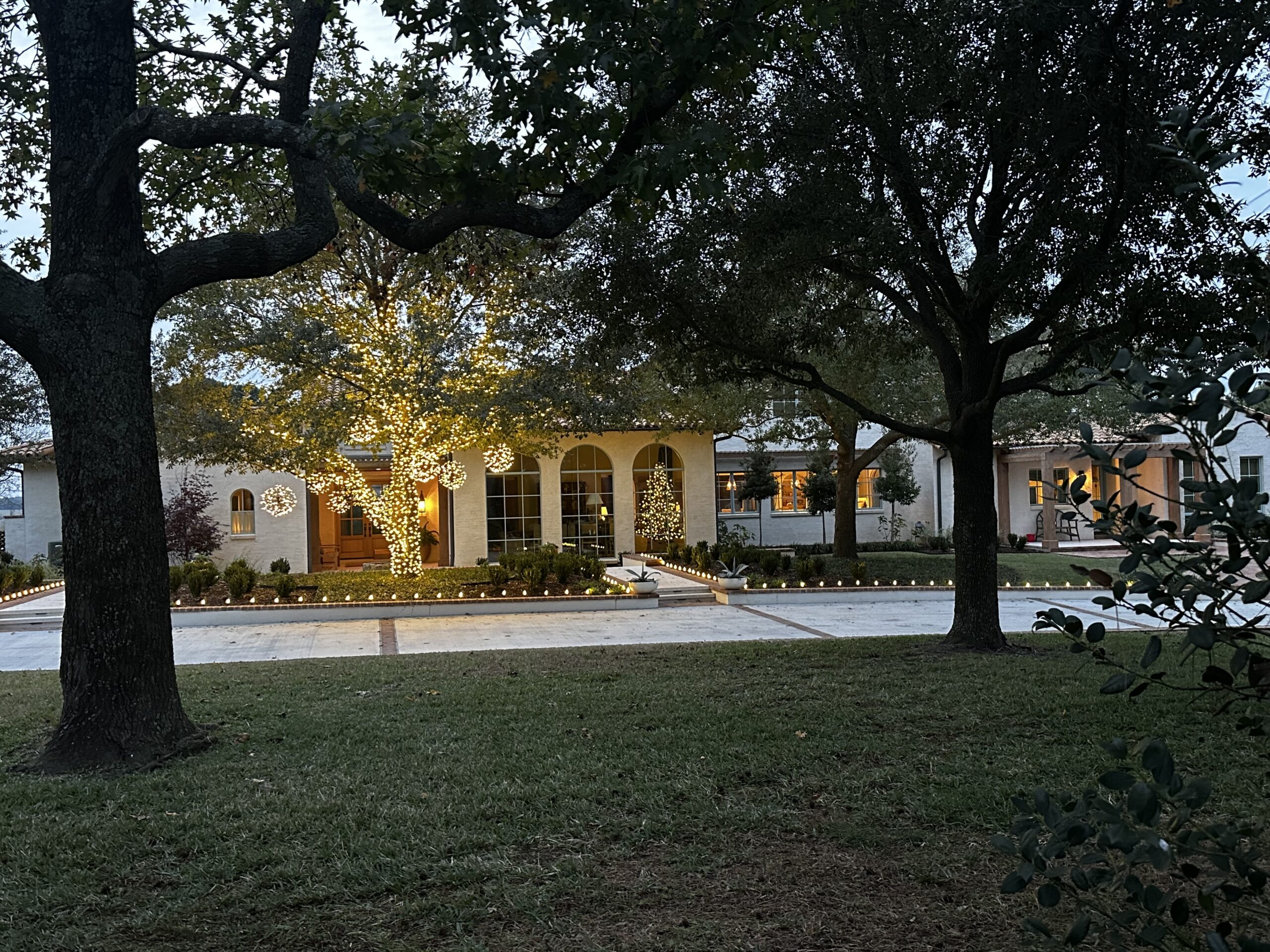 Classic Christmas Outdoor Lighting Design in Athens, TX