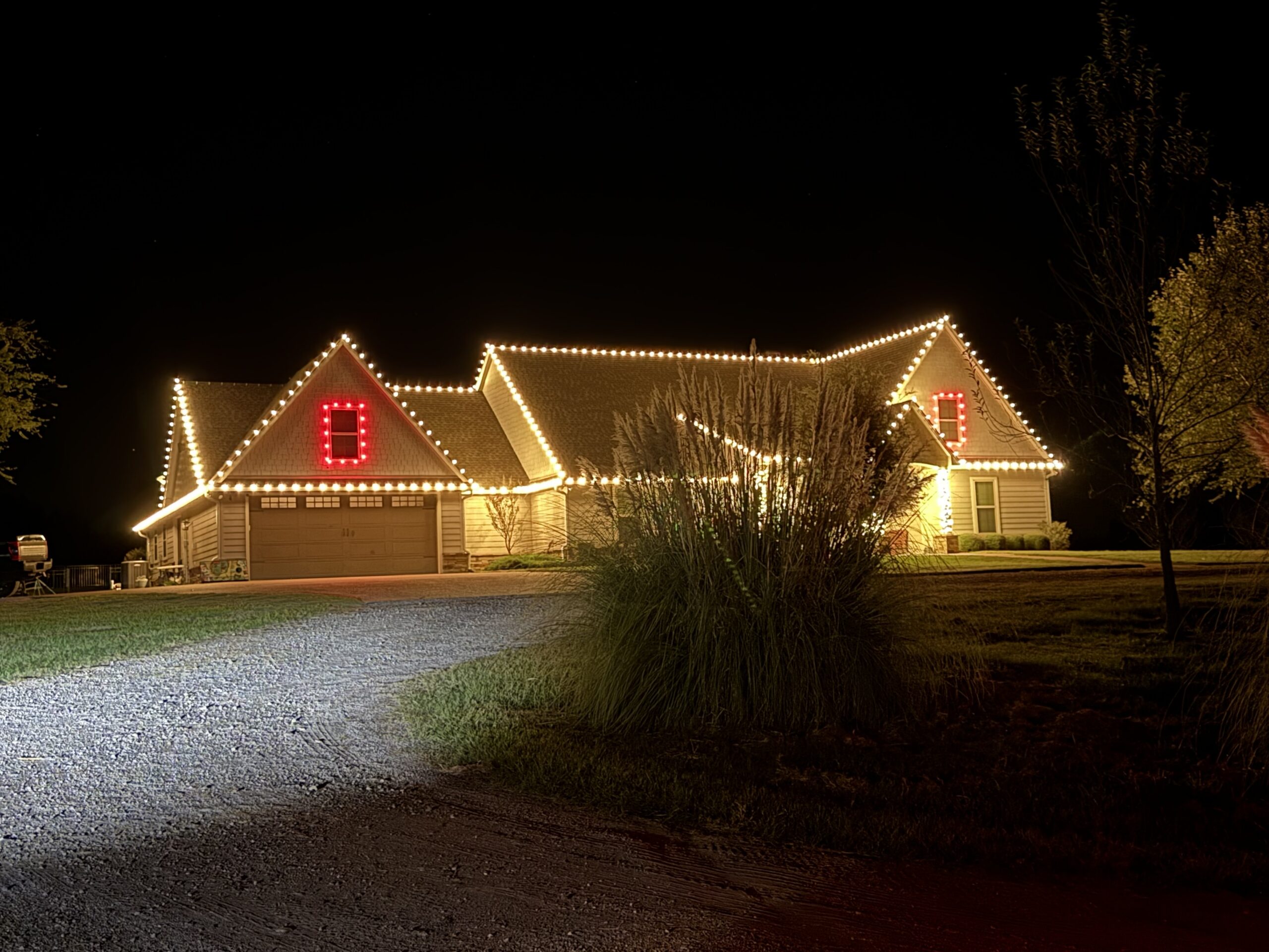 Festive Christmas Holiday Lighting in Athens, Texas
