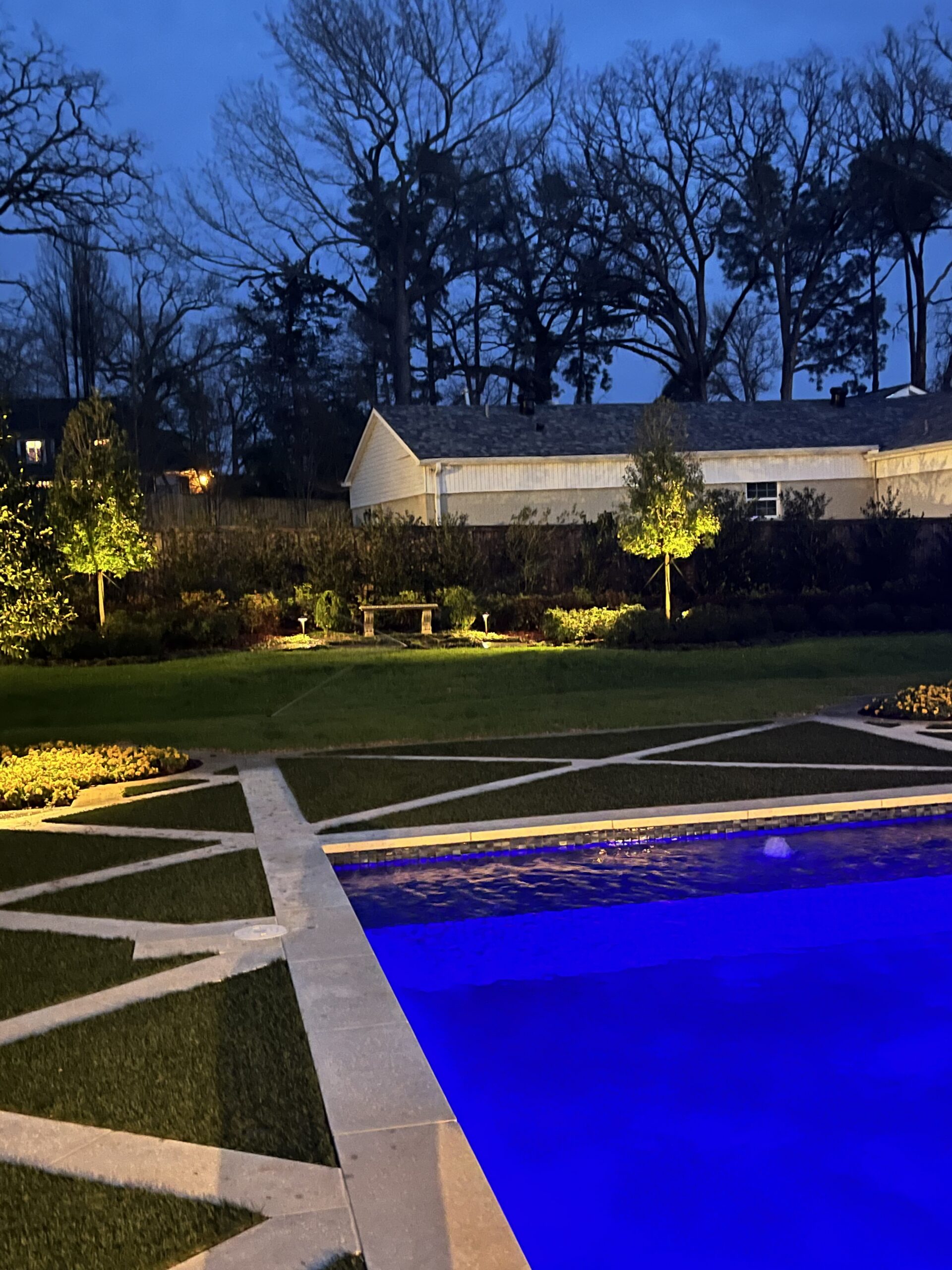 Elegant Estate Landscape Lighting Transformation in Tyler, TX