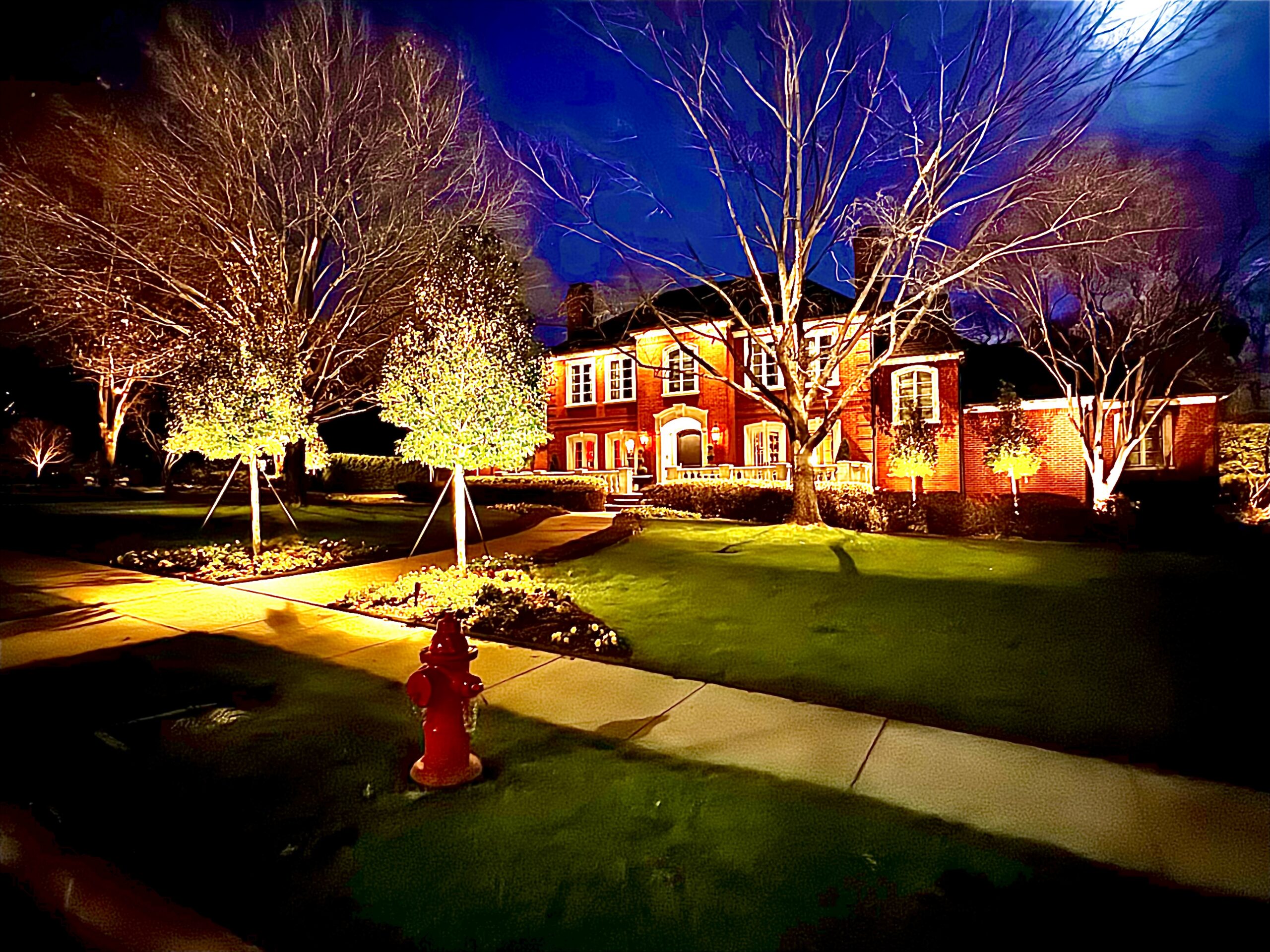 Elegant Estate Landscape Lighting Transformation in Tyler, TX