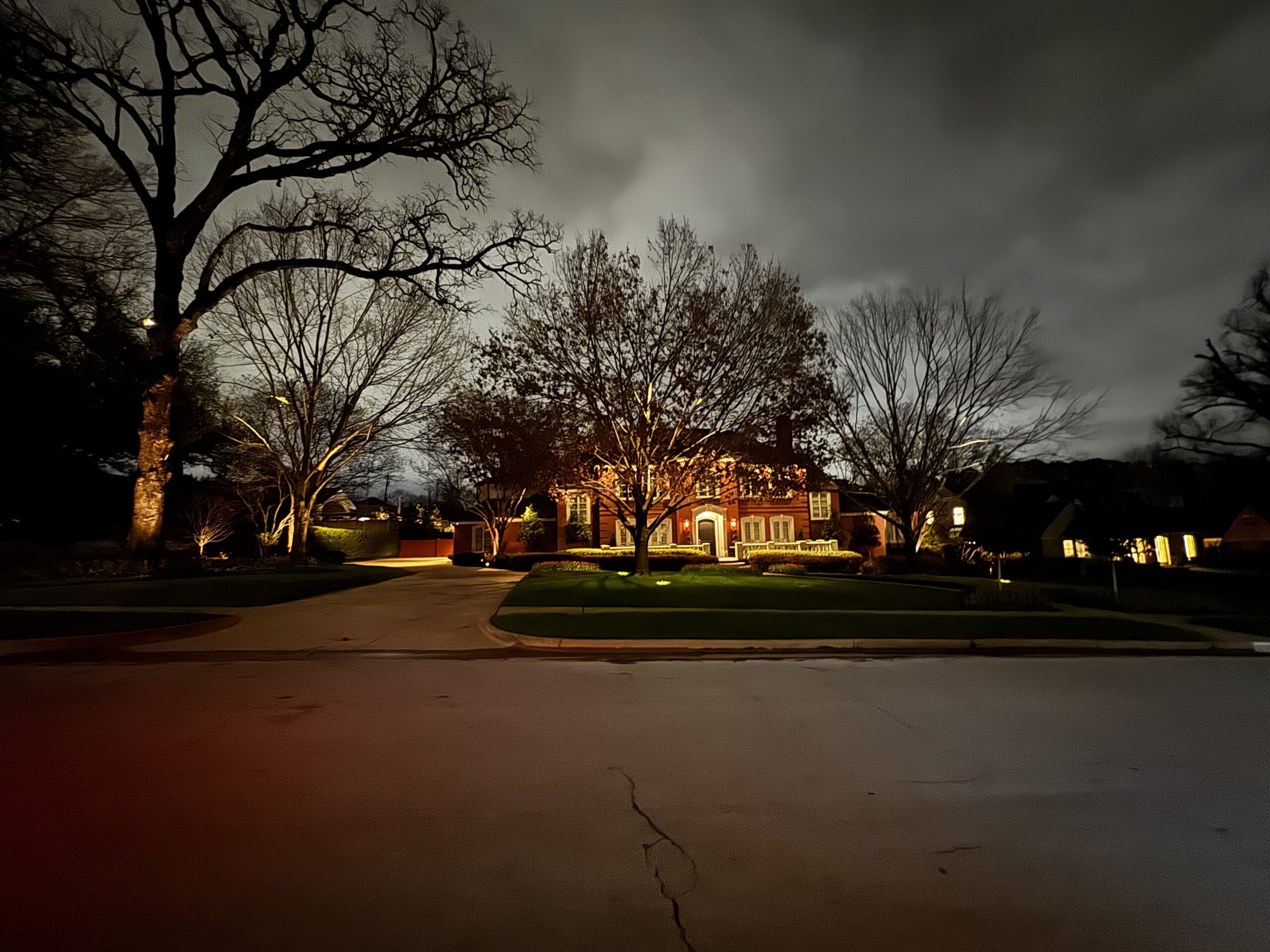 Elegant Estate Landscape Lighting Transformation in Tyler, TX