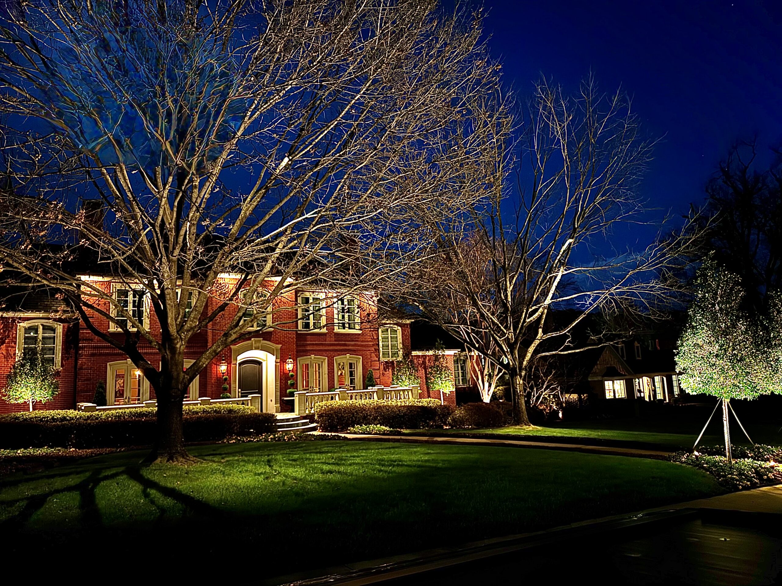 Elegant Estate Landscape Lighting Transformation in Tyler, TX